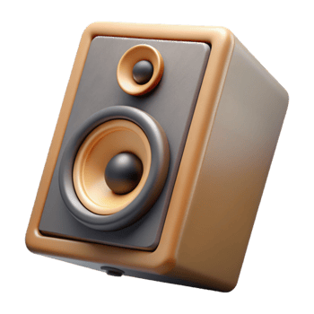 magnificent minimalist Studio Monitor Speaker Angled Position Isolated authentic png
