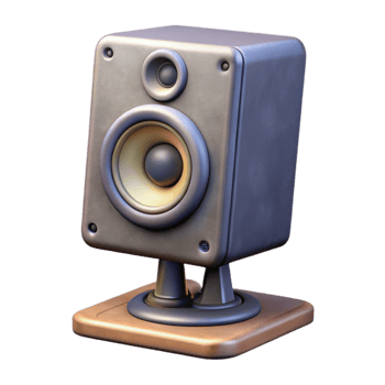 extraordinary creative Studio Monitor Speaker Base Stand Included Isolated high quality png