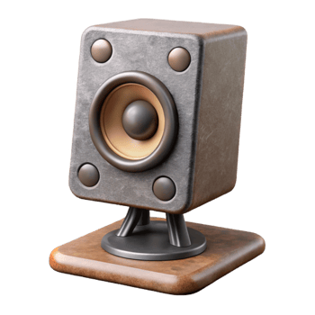 impressive contemporary Studio Monitor Speaker Base Stand Included Isolated original png