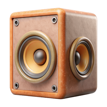 beautiful abstract Studio Monitor Speaker Rear Ports Labeled Isolated premium png