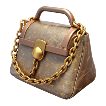 stunning modern Stylish Handbag with Gold Chain Isolated high resolution png