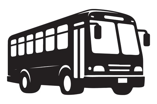 Modern Bus Silhouette Graphic Transportation Public Vehicle Design vector
