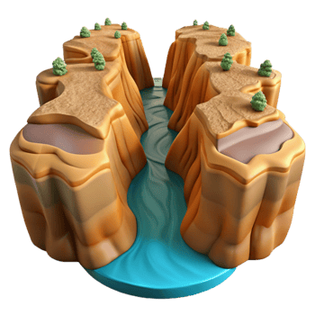 wonderful classic Submarine Canyon Transparent Background Steep-sided Valley premium png