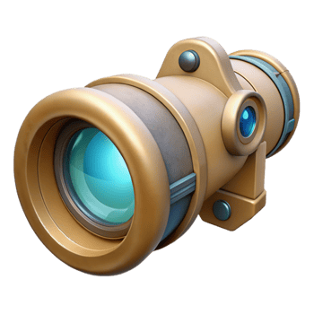beautiful rustic Submarine Periscope Lens Transparent Background with Optical Zoom high resolution png