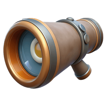 impressive artistic Submarine Periscope Lens Transparent Background with Optical Zoom premium png