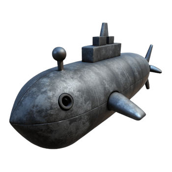 wonderful rustic Submarine Silhouette Cutout Dark Background Isolated high quality png