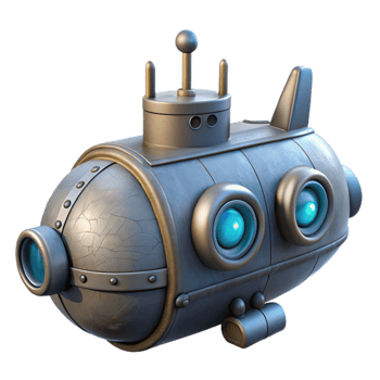 extraordinary modern Submarine Sonar Array Housing Isolated with Streamlined Design png