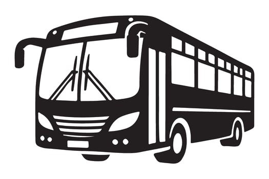 Modern Bus Silhouette Graphic for Transportation and Travel Designs vector
