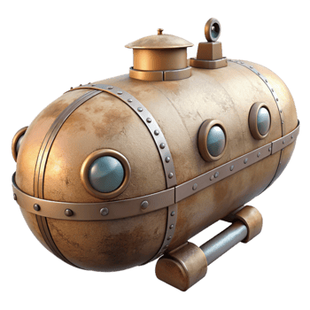 impressive traditional Submersible Pressure Hull Isolated with Reinforced Structure authentic png