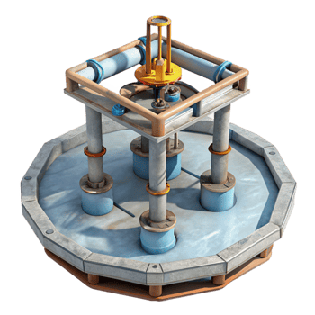 extraordinary traditional Subsea Wellhead Platform Top View Transparent Background professional png