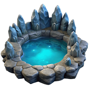 elegant rustic Subterranean Lake Eerie Glow Transparent premium png