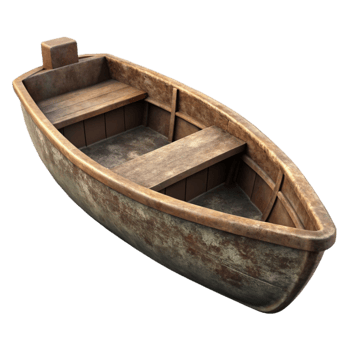 impressive classic Subterranean River Boat Silhouette Isolated detailed png