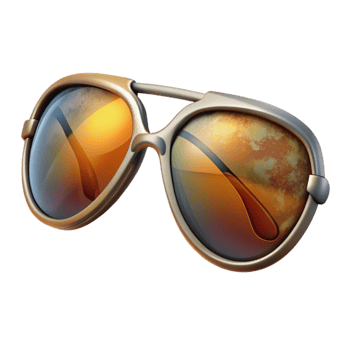 dramatic contemporary Sunglasses Aviator Style Transparent Background Cutout high resolution png
