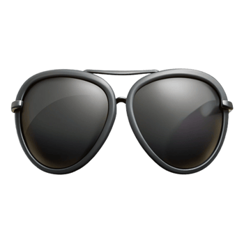 vibrant minimalist Sunglasses Black Aviator Isolated png