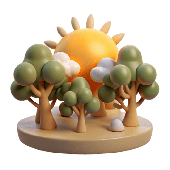 serene vintage Sunlight Filtering Through Trees Forest Isolated original png