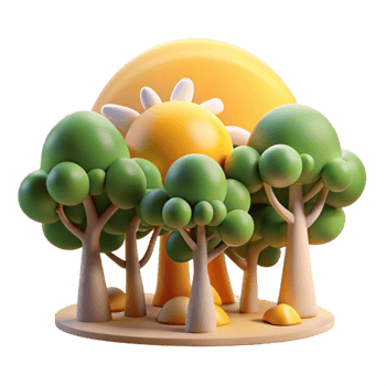 dramatic classic Sunlight Filtering Through Trees Forest Isolated detailed png