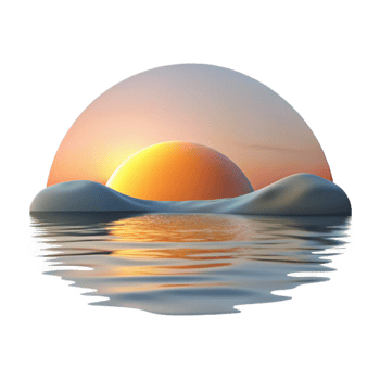 stunning classic Sunrise Over Calm Lake Isolated exclusive png