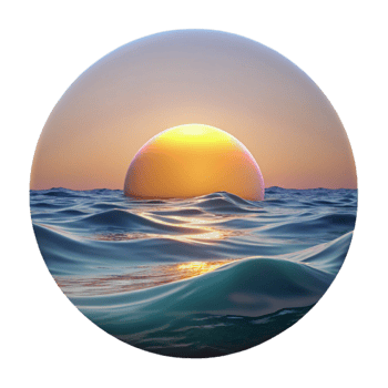 wonderful classic Sunrise Photography Scene Over Ocean Transparent Background professional png