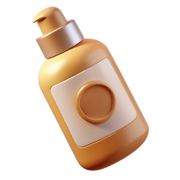 beautiful artistic Sunscreen Bottle White Label Transparent Background detailed png