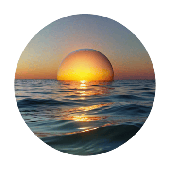 impressive traditional Sunset Over Ocean Horizon View Cutout Transparent Background premium png