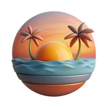 extraordinary classic Sunset Over Ocean Tropical View Isolated Element detailed png
