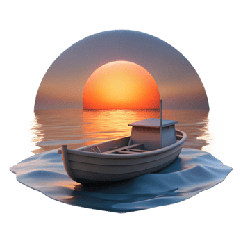 vibrant modern Sunset Photography Scene with Silhouette Transparent Background authentic png