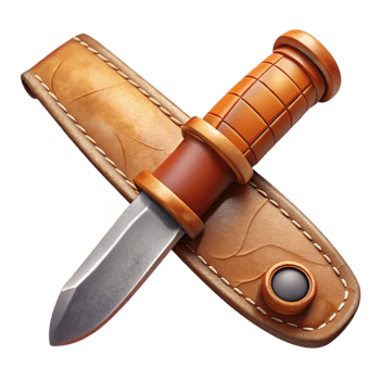 magnificent vintage Survival Knife Sheath Detail Transparent Background exclusive png