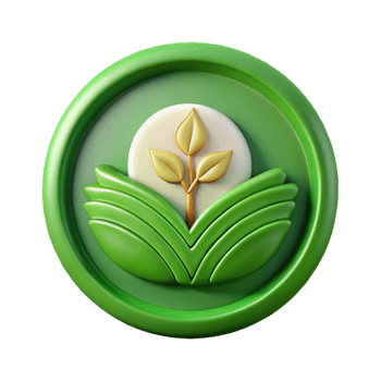 serene traditional Sustainable Agriculture Icon Isolated Green Symbol premium png