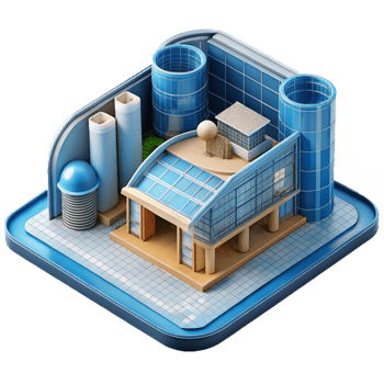 extraordinary modern Sustainable Architecture Blueprint Transparent Background authentic png