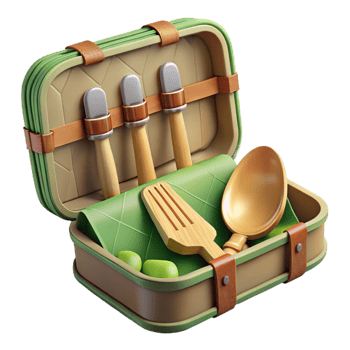 impressive abstract Sustainable Bamboo Cutlery Set Travel Case Cutout genuine png