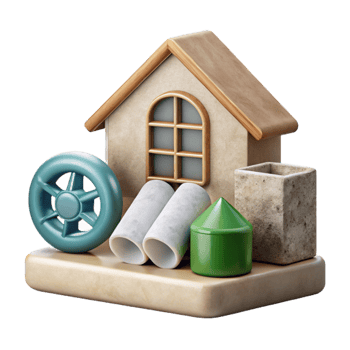 elegant contemporary Sustainable Building Materials Icons Set Isolated high quality png