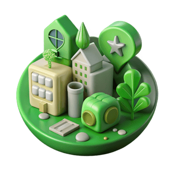 wonderful contemporary Sustainable City Living Icon Set Green Transparent Background professional png