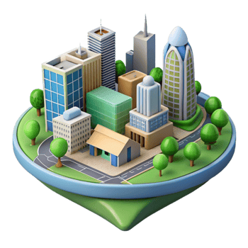 vibrant abstract Sustainable City Planning Concept Cutout exclusive png