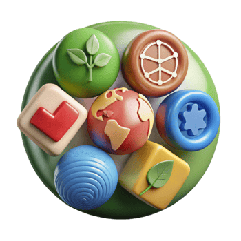 beautiful abstract Sustainable Development Goals Icons Set Colorful Isolated high resolution png