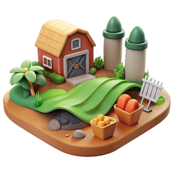 stunning minimalist Sustainable Farming Practices Illustration Isolated high resolution png