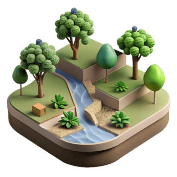extraordinary artistic Sustainable Landscape Design Plan Isolated Element authentic png