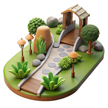 wonderful modern Sustainable Landscape Design with Water Features Cutout high resolution png