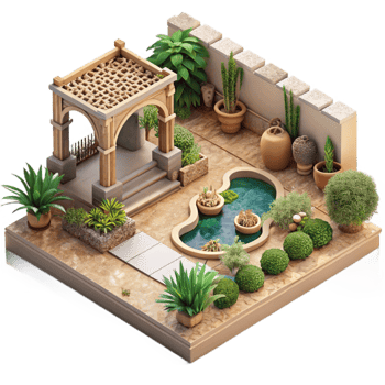 impressive artistic Sustainable Landscape Garden Plan Isolated genuine png