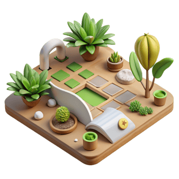 impressive vintage Sustainable Landscaping Plan Cutout with Plant Symbols png