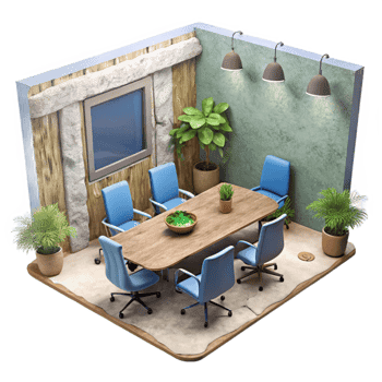 stunning abstract Sustainable Office Interior Meeting Room Cutout high quality png