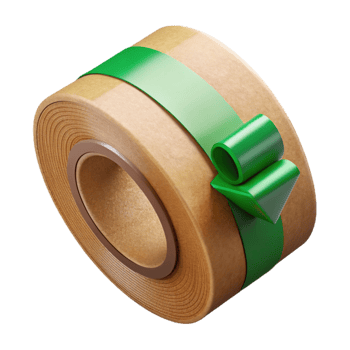 stunning artistic Sustainable Packaging Tape Brown Paper Isolated authentic png