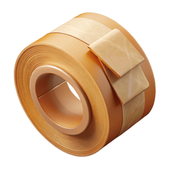 beautiful classic Sustainable Packaging Tape Paper Brown Transparent Background premium png