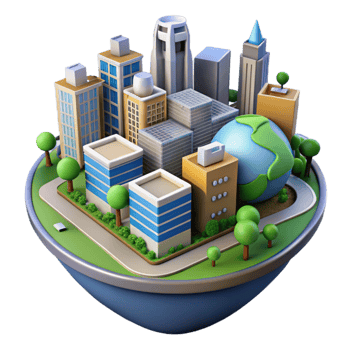 extraordinary classic Sustainable Urban Development Concept Isolated detailed png