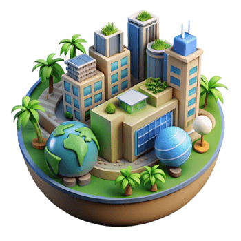 magnificent modern Sustainable Urban Development Concept Isolated genuine png