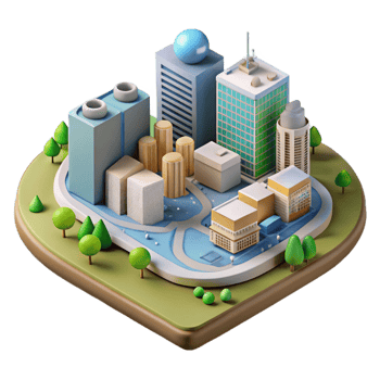 magnificent contemporary Sustainable Urban Development Diagram Isolated high quality png
