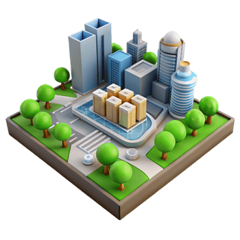 vibrant contemporary Sustainable Urban Development Plan Isolated genuine png