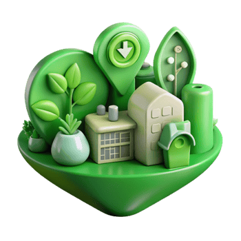 vibrant contemporary Sustainable Urban Farming Icon Set Transparent Background premium png