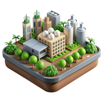 beautiful creative Sustainable Urban Farming Project Isolated original png