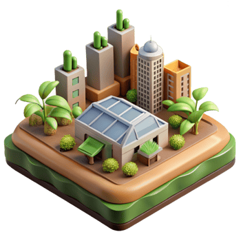 impressive classic Sustainable Urban Farming Project Isolated original png
