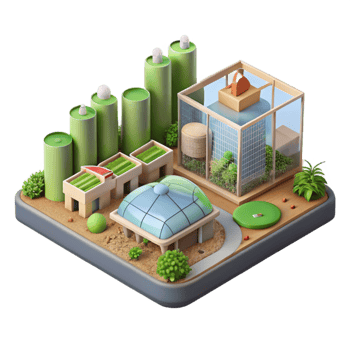 beautiful traditional Sustainable Urban Farming Techniques Diagram Transparent Background detailed png